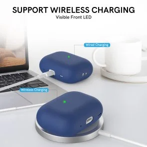 Фото: Чохол for AirPods Pro 2 - Silicon Case Two Parts Midnight blue № 6 | KTC