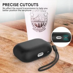Фото: Чохол for AirPods Pro 2 - Silicon Case Two Parts Black № 5 | KTC
