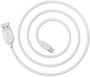 Кабель BOROFONE BX14 LinkJet 2.4A AM / MicroUSB 1m White (BX14M1W)