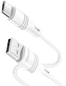 Кабель BOROFONE BX43 CoolJoy 2.4A AM / MicroUSB 1m White (BX43MW)