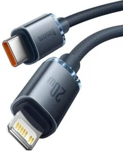 Фото: Кабель Baseus Crystal Shine Series 20W Type-C / Lightning 1.2m Black (CAJY000201) № 3 | KTC