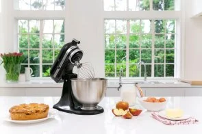 Фото: Планетарний міксер KitchenAid Mixer tilt-head 4.3L Classic 5K45SS Onyx Black (5K45SSEOB) № 5 | KTC