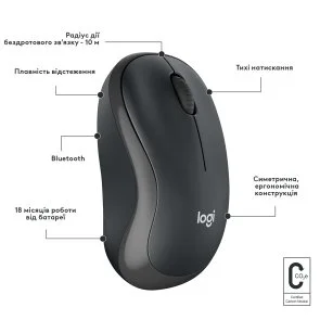 Фото: Миша Logitech M240 Silent Graphite (910-007119) № 5 | KTC