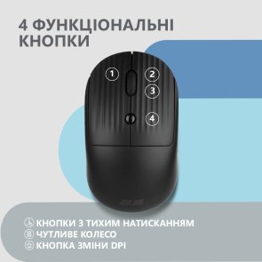 Миша 2E MF218 Silent WL BT Black (2E-MF218WBK)