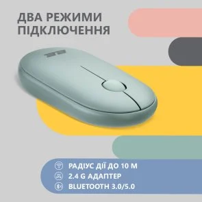 Фото: Миша 2E MF300 Silent Wireless Ashen Green (2E-MF300WGN) № 3 | KTC