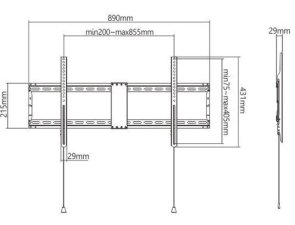 Кронштейн Gembird WM-90F-01 Black