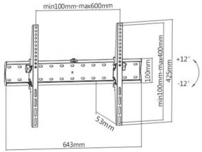 Кронштейн Gembird WM-70T-02 Black