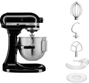 Планетарний міксер KitchenAid Mixer Bowl-Lift 4.8L - Heavy Duty 5KPM5 Black (5KPM5EOB)