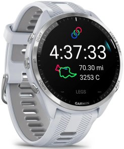 Смарт годинник Garmin Forerunner 965 Titanium Bezel with Whitestone Case and Whitestone/Powder Gray Silicone Band (010-02809-11)
