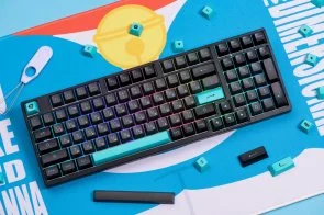Фото: Клавіатура Akko 3098N 98Key TTC Flame Hot-Swap RGB ENG/UKR Black/Cyan (6925758618311) № 13 | KTC