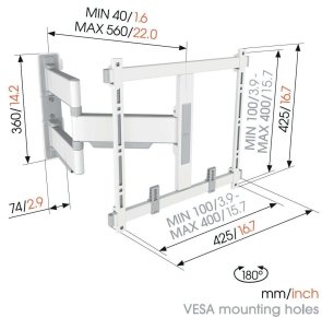 Кронштейн Vogels TVM 5445 White (5854451)