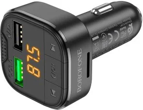 Фото: FM-трансмітер + АЗП BOROFONE BC43 Flash 18W Black № 4 | KTC