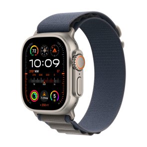 Apple Watch Series Ultra 2 GPS 49mm Titanium Case with Blue Alpine Loop - Medium
