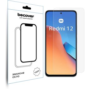 Захисне скло BeCover for Xiaomi Redmi 12 - Crystal Clear Glass (709609)