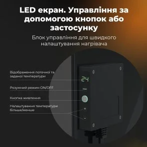 Фото: Конвектор AENO Premium Eco Smart GH4S LED Black (AGH0004S) № 4 | KTC