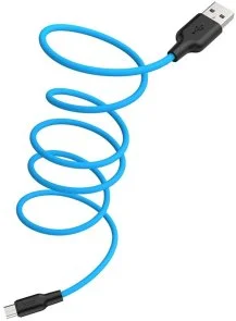 Фото: Кабель Hoco X21 Plus Silicone 2.4A AM / Micro USB 1m Black/Blue (6931474711885) № 3 | KTC