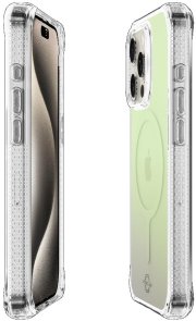 Чохол iTSkins for iPhone 15 Pro HYBRID R Iridescent with MagSafe green (AP5X-HMAUM-IRGN)
