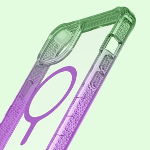 Чохол iTSkins for iPhone 15 Supreme R Prism with MagSafe Light green and light purple (AP5N-SUPMA-LGLP)