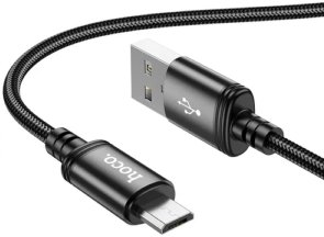 Кабель Hoco X91 Radiance 2.4A AM/MicroUSB 3m Black (6931474788719)