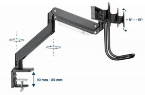 Кронштейн Gembird MA-DA3-03 Black