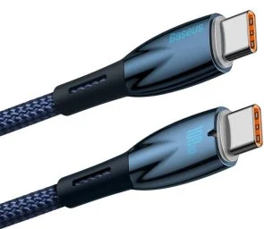 Фото: Кабель Baseus Glimmer Series Fast Charging PD 100W Type-C / Type-C 1m Blue (CADH000703) № 3 | KTC