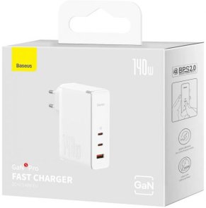 Зарядний пристрій Baseus GaN5 Pro Fast Charger 140W with Type-C/Type-C (CCGP100202)