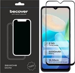 Захисне скло BeCover for Vivo Y02/Y02A - Black (709275)