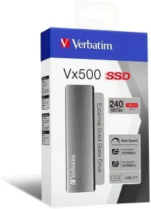 Фото: Зовнішній SSD-накопичувач Verbatim Vx500 USB 3.1 G2 240GB (47442) № 3 | KTC