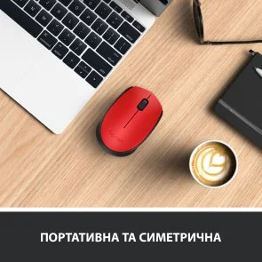 Фото: Миша Logitech M171 Wireless Red/Black (910-004641) № 9 | KTC