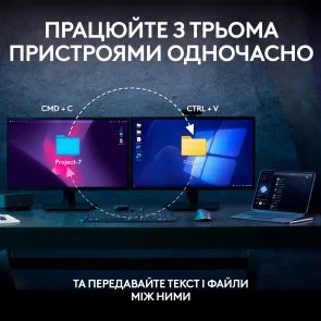 Фото: Комплект клавіатура+миша Logitech MX Keys S Combo Graphite (920-011614) № 11 | KTC