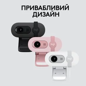Фото: Web-камера Logitech Brio 100 Graphite (960-001585) № 9 | KTC