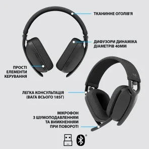 Фото: Гарнітура Logitech Zone Vibe 125 Graphite (981-001126) № 5 | KTC