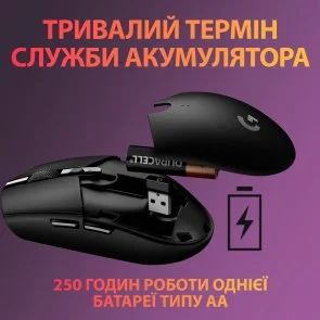 Фото: Миша Logitech G305 Lightspeed Black (910-005282) № 11 | KTC