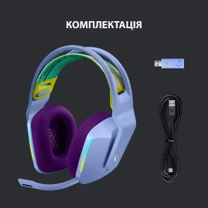 Фото: Гарнітура Logitech Lightspeed Wireless RGB Gaming Headset G733 Lilac (981-000890) № 9 | KTC