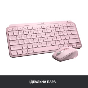 Клавіатура Logitech MX Keys Mini US/UKR Rose (920-010500)