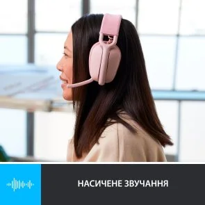 Фото: Гарнітура Logitech Zone Vibe 100 Rose (981-001224) № 12 | KTC