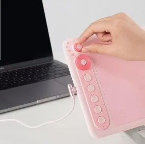 Фото: Графічний планшет Parblo IntangboX7 Pink (INTANGBOX7P) № 2 | KTC