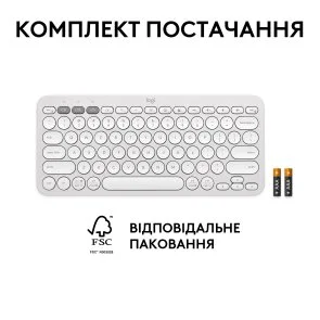 Фото: Клавіатура Logitech Pebble Keys 2 K380s Tonal White (920-011852) № 6 | KTC
