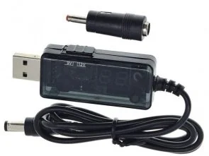Фото: Кабель живлення Maxxter USB / DC 5.5x2.1mm Black (UB-DC9/12-0.8M) № 2 | KTC