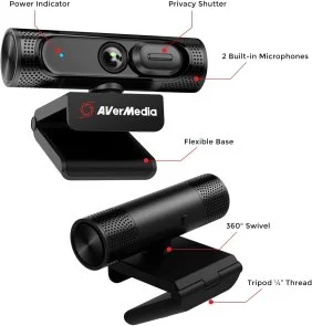 Фото: Web-камера AVerMedia PW315 Black (40AAPW315AVV) № 4 | KTC
