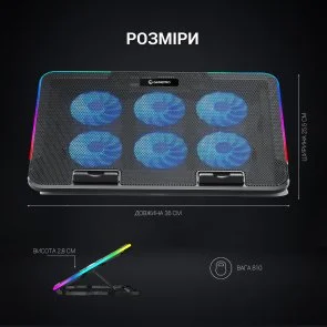 Фото: Підставка для ноутбука GamePro CP670 Black № 6 | KTC