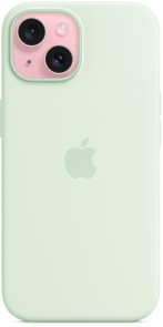 Чохол Apple for iPhone 15 - Silicone Case with MagSafe Soft Mint (MWNC3)