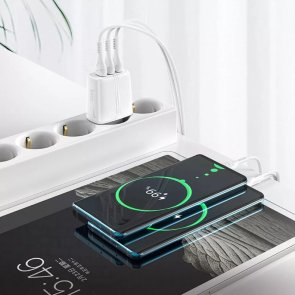 Зарядний пристрій Hoco N15 3U 17W White (N15_3U_White)