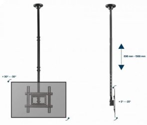 Кронштейн Gembird CM-70ST-01 Black