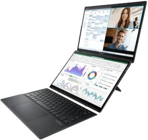 Фото: Ноутбук ASUS Zenbook Duo UX8406CA-QL047X Inkwell Gray - 14" OLED 60 Гц / Intel Core Ultra 9 / 285H / DDR5 32 ГБ / PCI-E SSD 2 ТБ / Intel Arc graphics № 3 | KTC