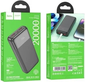 Фото: Батарея універсальна Hoco J121A Fast 20000mAh 22.5W Black № 5 | KTC