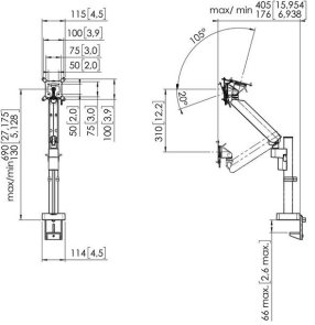 Кронштейн Vogels Momo 4127 Black (7141270)