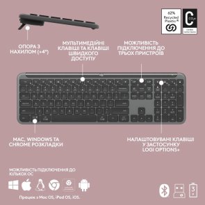 Клавіатура Logitech Signature Slim K950 US International Wireless Graphite (920-012465)