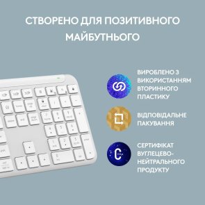 Клавіатура Logitech Signature Slim K950 US International Wireless Off White (920-012466)