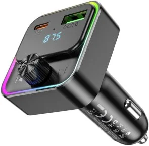 Фото: FM-Трансмітер + АЗП Hoco E81 Fantasy 30W Black (6942007612296) № 2 | KTC